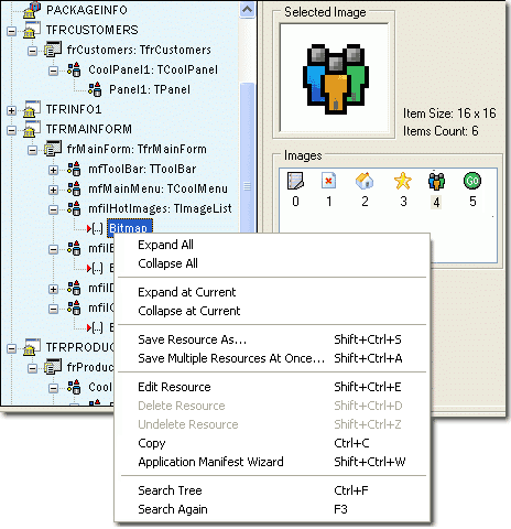 Borland VCL RCData DFM-Formulare Programme, die mit Borland VCL kompiliert