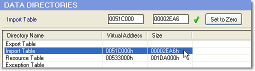Virtual Address und Größe